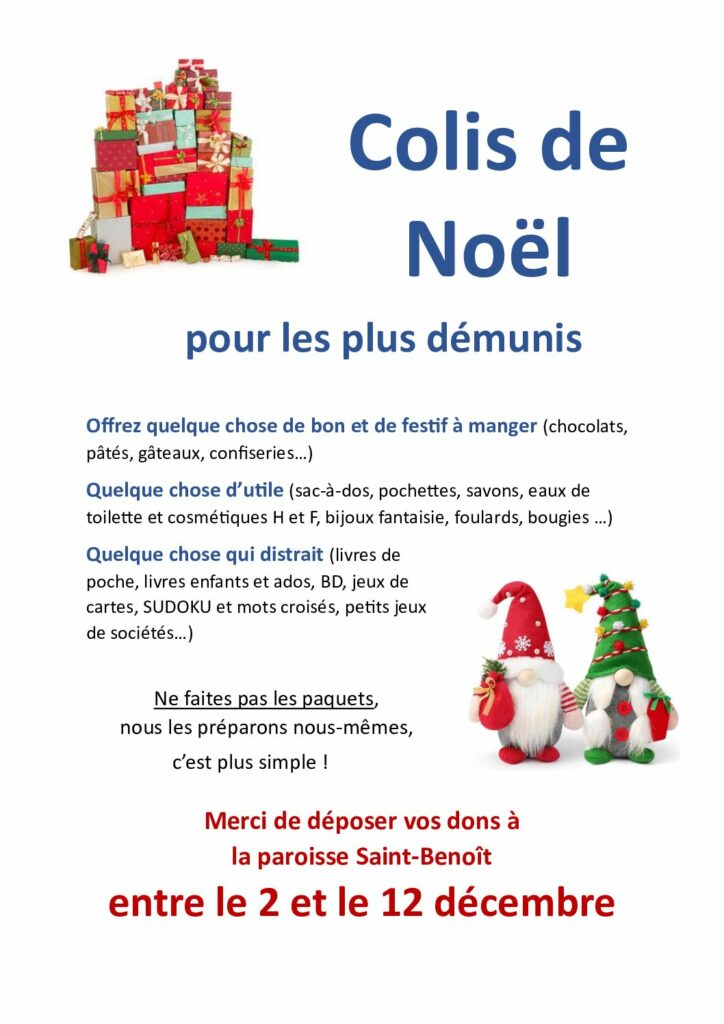 affiche Colis de Noël 2025